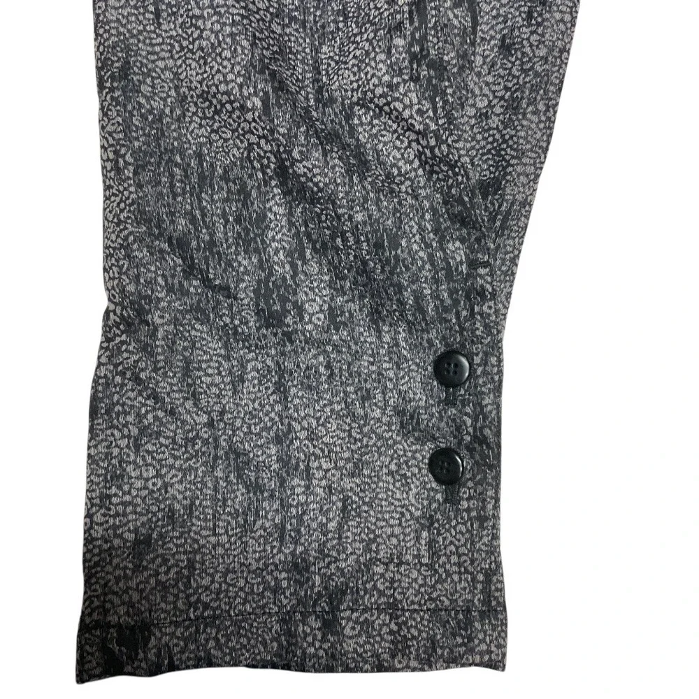 Emporio Armani Main Line Metallic Jacquard Pants S/M Silver Black NWT $495‎